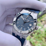 Maurice Lacroix Aikon Automatic Blue Dial Blue Rubber Strap Watch for Men - AI11808-SS000B-430-4 Buy Now By Maurice Lacroix