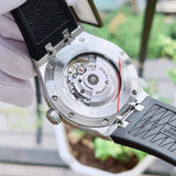 Maurice Lacroix Aikon Automatic Chronograph Black Dial Black Leather Strap Watch for Men - AI1808-SS000-330-2 Buy Now By Maurice Lacroix