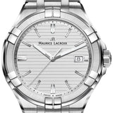 Maurice Lacroix Aikon Date White Dial Silver Steel Strap Watch for Men - AI1008-SS002-131-1 Buy Now By Maurice Lacroix