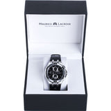 Maurice Lacroix Aikon Chronograph Black Dial Black Leather Strap Watch for Men - AI1018-SS001-330-1 Buy Now By Maurice Lacroix