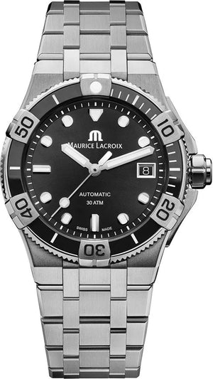 Maurice Lacroix Aikon Venturer Automatic Black Dial Silver Steel Strap Watch For Men - AI6057-SSL22-330-1 Buy Now By Maurice Lacroix