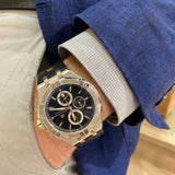 Maurice Lacroix Aikon Chronograph Black Dial Black Leather Strap Watch for Men - AI1018-SS001-330-2 Buy Now By Maurice Lacroix