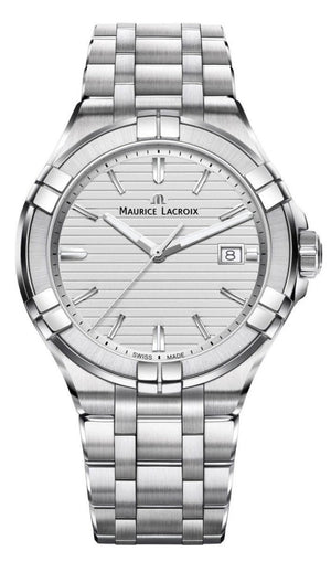 Maurice Lacroix Aikon Date White Dial Silver Steel Strap Watch for Men - AI1008-SS002-131-1 Buy Now By Maurice Lacroix