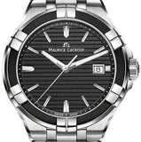 Maurice Lacroix Aikon Quartz Black Dial Green Crocodile Leather Strap Watch for Men - AI1008-PVB21-330-1 Buy Now By Maurice Lacroix