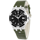 Maurice Lacroix Aikon Quartz Black Dial Green Crocodile Leather Strap Watch for Men - AI1008-PVB21-330-1 Buy Now By Maurice Lacroix