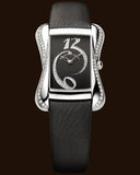Maurice Lacroix Divina Black Dial with Diamonds Black Leather Strap Watch for Women - DV5012-SD531-120 Buy Now By Maurice Lacroix