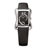Maurice Lacroix Fiaba Black Dial with Diamonds Black Leather Strap Watch for Women - DV5012-SD531-350 Buy Now By Maurice Lacroix