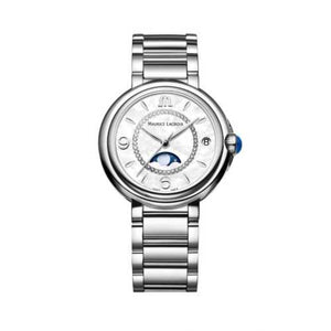 Maurice Lacroix Fiaba Moonphase White Mother of Pearl Dial Silver Steel Strap Watch for Women - FA1084-SS002-170-1 Buy Now By Maurice Lacroix
