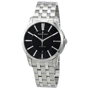 Maurice Lacroix Pontos Date Automatic Black Dial Silver Steel Strap Watch For Men - PT6148-SS002-330 Buy Now By Maurice Lacroix