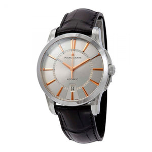Maurice Lacroix Pontos Silver Dial Black Leather Strap Watch For Men - PT6148-SS001-131 Buy Now By Maurice Lacroix
