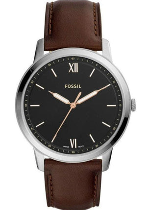 Fossil The Minimalist 3H Black Dial Brown Leather Strap Watch for Men - FS5464 Buy Now By Fossil