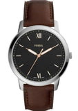 Fossil The Minimalist 3H Black Dial Brown Leather Strap Watch for Men - FS5464 Buy Now By Fossil