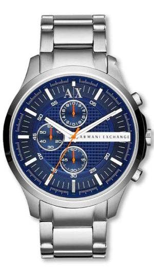 Armani Exchange Hampton Chronograph Blue Dial Silver Steel Strap Watch For Men - AX2155 Buy Now By Armani Exchange