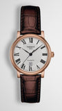 Tissot T Classic Carson Premium White Dial Brown Leather Strap Watch for Women - T122.207.36.033.00 Buy Now By Tissot