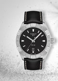 Tissot PR 100 Sport Quartz Black Dial Black Leather Strap Watch For Men - T101.610.16.051.00 Buy Now By Tissot