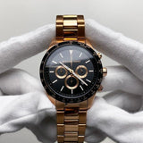 Michael Kors Layton Chronograph Black Dial Rose Gold Steel Strap Watch For Men - MK8824 Buy Now By Michael Kors