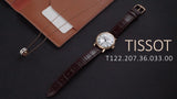Tissot T Classic Carson Premium White Dial Brown Leather Strap Watch for Women - T122.207.36.033.00 Buy Now By Tissot