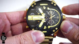 Diesel Mr Daddy 2.0 Chronograph Black Dial Gold Steel Strap Watch For Men - DZ7333 Buy Now By Diesel
