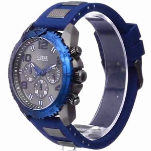 Guess Velocity Blue Dial Blue Rubber Strap Watch for Men - W0599G2 Buy Now By Guess