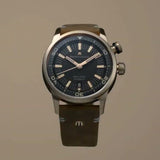 Maurice Lacroix Pontos S Diver Automatic Black Dial Brown Leather Strap Watch For Men - PT6248-BRZ01-330-2 Buy Now By Maurice Lacroix