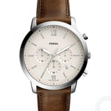 Fossil Neutra Chronograph White Dial Brown Leather Strap Watch for Men - FS5380 Buy Now By Fossil