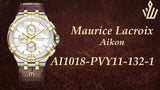 Maurice Lacroix Aikon Chronograph White Dial Brown Leather Strap Watch For Men - AI1018-PVY11-132-1 Buy Now By Maurice Lacroix