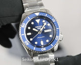 Seiko 5 Sports Automatic Analog Blue Dial Silver Steel Strap Watch For Men - SRPD51K1