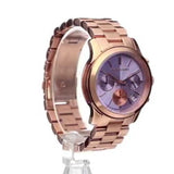 Michael Kors Runway Chronograph Purple Dial Rose Gold Steel Strap Watch For Women - MK6163 Buy Now By Michael Kors
