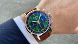 Breitling Top Time B01 Ford Mustang Green Dial Brown Leather Strap Watch for Men - AB01762A1L1X1 Buy Now By Breitling