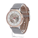 Fossil Vintage Muse Automatic Skeleton White Dial Grey Leather Strap Watch for Women - ME3131 Buy Now By Fossil