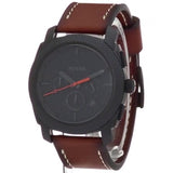 Fossil Machine Chronograph Black Dial Brown Leather Strap Watch for Men - FS5234 Buy Now By Fossil