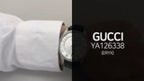 Gucci G Timeless Eryx Silver Dial Black Leather Strap Watch For Men - YA126338 Buy Now By Gucci