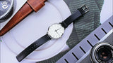 Calvin Klein Even White Dial Black Leather Strap Watch for Women - K7B211C6 Buy Now By Calvin Klein