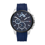 Tommy Hilfiger Decker Quartz Blue Dial Blue Rubber Strap Watch for Men - 1791350 Buy Now By Tommy Hilfiger
