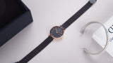 Daniel Wellington Classic Petite Pressed Ashfield Black Dial Black Mesh Bracelet Watch For Women - DW00100441 Buy Now By Daniel Wellington