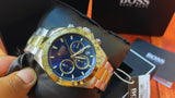 Hugo Boss Hero Blue Dial Two Tone Steel Strap Watch for Men - 1513767 Buy Now By Hugo Boss