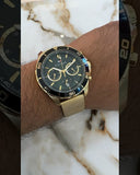 Tommy Hilfiger Jordan Chronograph Green Dial Gold Mesh Strap Watch For Men - 1792093 Buy Now By Tommy Hilfiger