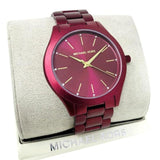Michael Kors Slim Runway Red Dial Red Steel Strap Watch For Women - MK4505 Buy Now By Michael Kors