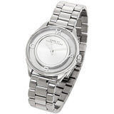 Marc Jacobs Tether Transparent Silver Dial Silver Steel Strap Watch for Women - MBM3412 Buy Now By Marc Jacobs