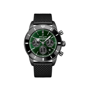 Breitling Superocean Heritage B01 Chronograph 44 Green Dial Black Mesh Bracelet Watch for Men - MB01621A1L1S1 Buy Now By Breitling