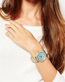 Michael Kors Darci Analog Mother of Pearl Green Dial Gold Steel Strap Watch For Women - MK3498 Buy Now By Michael Kors