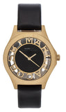 Marc Jacobs Henry Skeleton Black Dial Black Leather Strap Watch for Women - MBM1340 Buy Now By Marc Jacobs