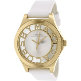 Marc Jacobs Henry Skeleton White Dial White Leather Strap Watch for Women - MBM1339 Buy Now By Marc Jacobs