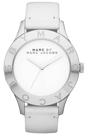 Marc Jacobs Blade White Dial White Leather Strap Watch for Women - MBM1200 Buy Now By Marc Jacobs