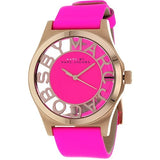 Marc Jacobs Henry Skeleton Pink Dial Pink Leather Strap Watch for Women - MBM1243 Buy Now By Marc Jacobs