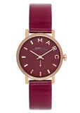 Marc Jacobs Baker Maroon Dial Maroon Leather Strap Watch for Women - MBM1267 Buy Now By Marc Jacobs