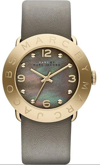 Marc Jacobs Amy Grey Dial Grey Leather Strap Watch for Women - MBM1287 Buy Now By Marc Jacobs