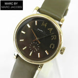 Marc Jacobs Baker Olive Dial Olive Leather Strap Watch for Women - MBM1330 Buy Now By Marc Jacobs