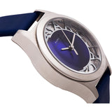 Marc Jacobs Henry Skeleton Blue Dial Blue Leather Strap Watch for Women - MBM1337 Buy Now By Marc Jacobs