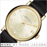 Marc Jacobs Baker Gold Dial Black Leather Strap Watch for Women - MBM1399 Buy Now By Marc Jacobs
